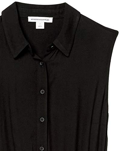 Amazon Essentials Women's Sleeveless Woven Shirt Dress